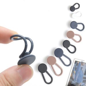 10/15/18mm Rubber Plastic Waist Stretch Buckle Removable Adjustable Extender Button for Pants Waist Expansion Adjustment