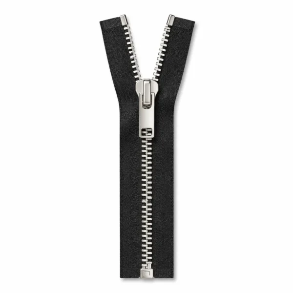 Luxury #5 Polished Silver Metal Zipper