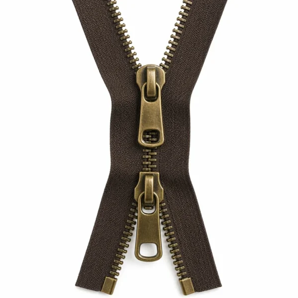 Premium Two-Way #5 Antique Brass Metal Zipper