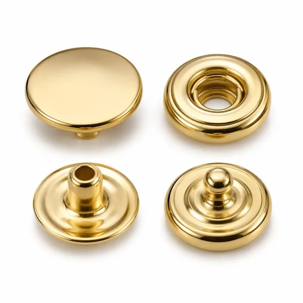 Eco-Friendly Brass Snap Fastener Set - Premium Plating