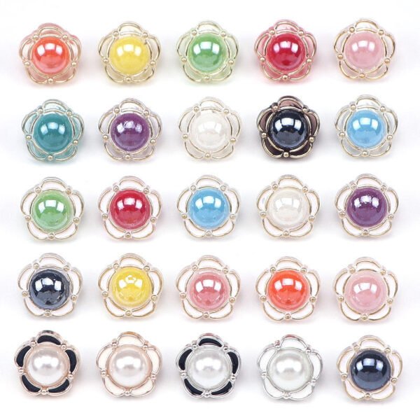 Acrylic Flower Buttons Colorful Buttons Shank Button for Women's & Kids' Garment Decoration
