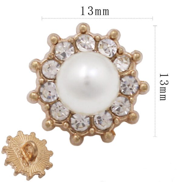 Alloy Pearl Sew-on Buttons Rhinestone Buttons Clothing Garment Accessories Nickel-Free Wholesale