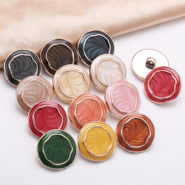 Colorful Electroplated Plastic Buttons Special Shaped Sewing Buttons for Garment Decoration