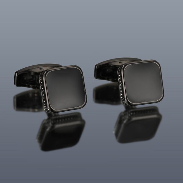 Fashionable Square Drop Oil Simple Men's Cufflinks
