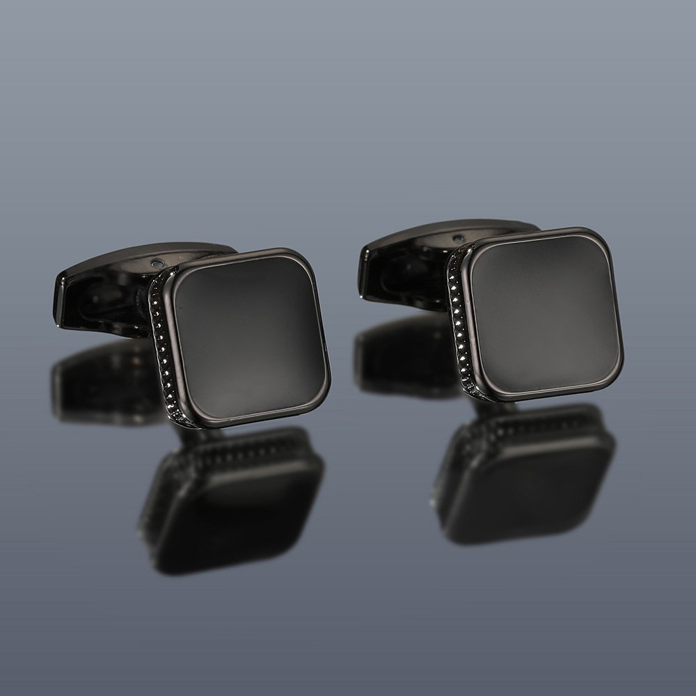 Fashionable Square Drop Oil Simple Men's Cufflinks