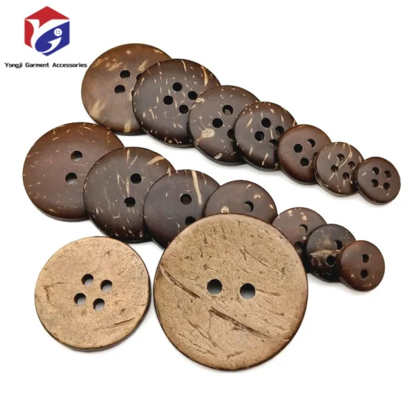 Large Natural Coconut Shell Decoration Button