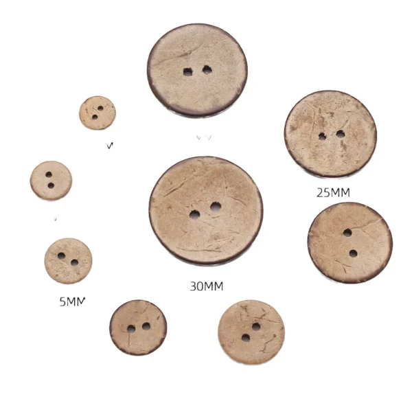 Eco-Friendly Natural Wood 4-Hole Button