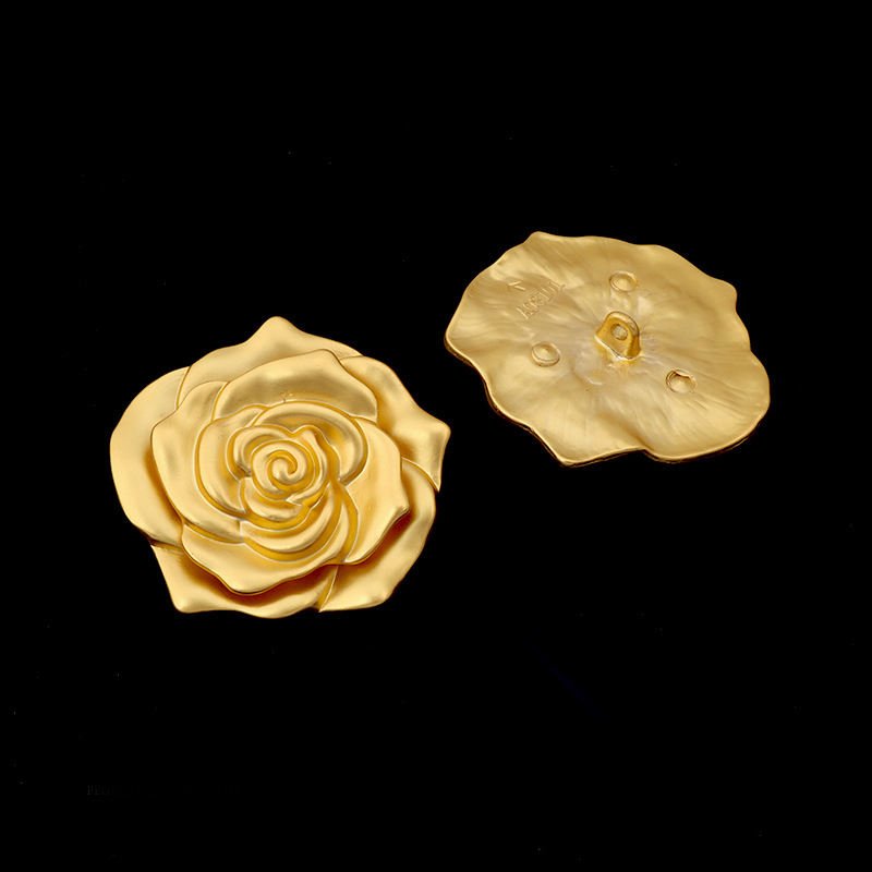 Hot Sale Zinc Alloy Metal Floral Buttons Large Size for Coats Jackets Outerwear Garment Accessories