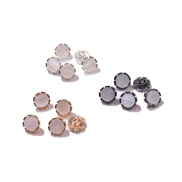 Imitate Metal Button Fashion Commuter Shirt Button Pearl Decoration