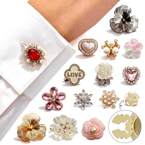 Metal Detachable Button Alloy Multistyle Rhinestone Button for Garment Decoration