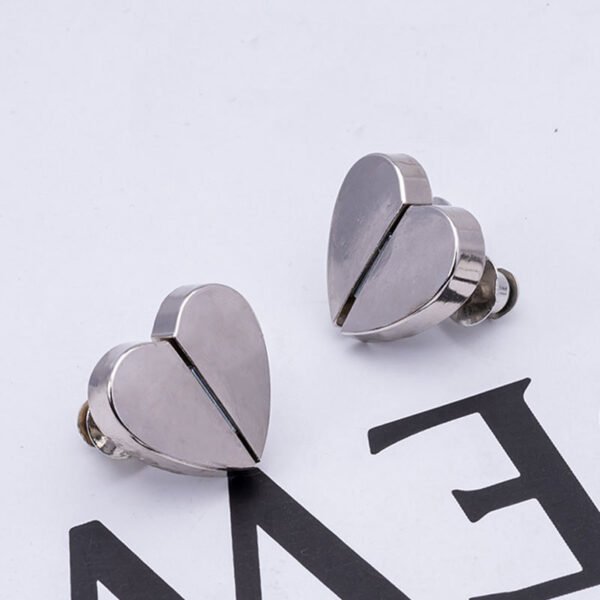 Metal Magnetic Button Heart Shaped Magnetic Snap Button Detachable Metal Button for Decoration