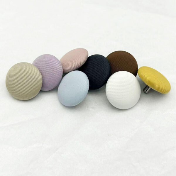 New Round Colorful Fabric-Wrapped Snap Buttons Fabric-covered Button for Garment Accessories