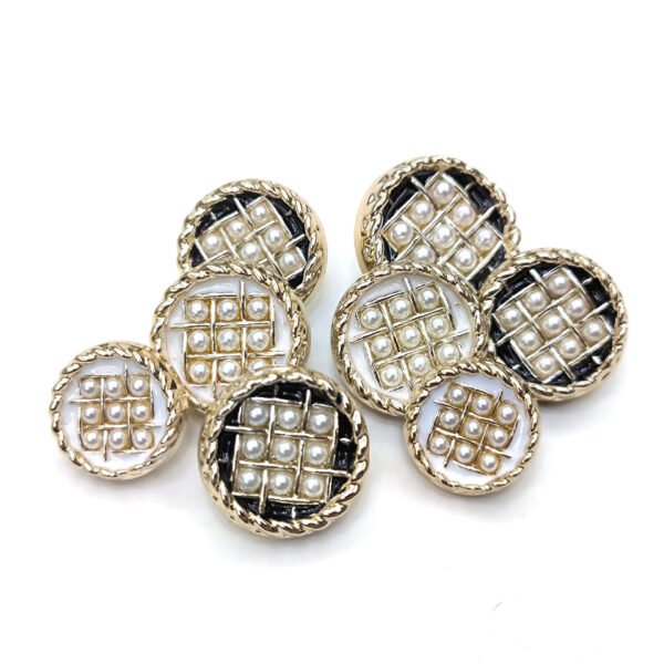Plastic Round Pearl Button Small Little Fragrant Style Dot Oil Decoration Button