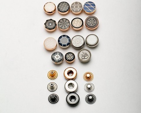 Wholesale Alloy Round Pattern Muslim Snap Buttons, Personalized Metal Buttons