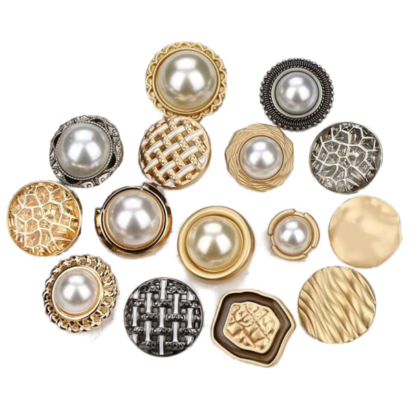 Wholesale Custom Fancy Shank Sewing Metal Coat Buttons Eco-Friendly Plastic Sew-on Buttons for Clothes Bags Polishing Logo