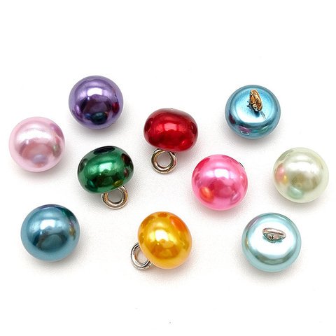 Wholesale Haystack Pearl Button Women Shirt Skirt Decoration Buttons Round Resin Clothes Button Garment Accessories