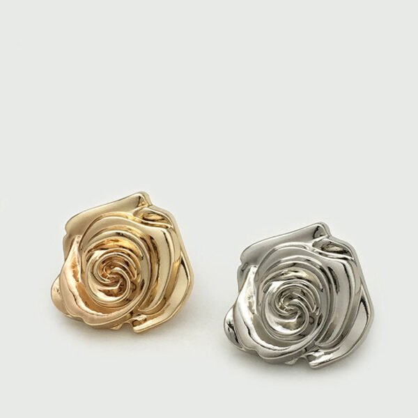 metal button alloy rose flower Decoration button For Women Garment